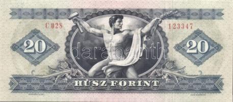 1975. 20Ft (4x) egymásutáni sorszámokkal T:I