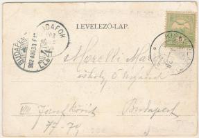 1902 Kiskunlacháza, Balassa F. Péter üzlete és saját tulajdona (EB)