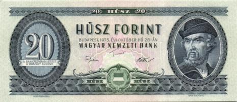 1975. 20Ft (2x) egymásutáni sorszámokkal T:I