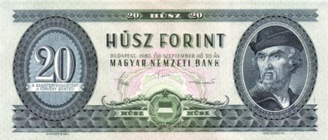 1980. 20Ft (4x) 2x egymásutáni sorszámmal T:I (2x), II+ (2x)