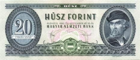 1980. 20Ft (4x) 2x egymásutáni sorszámmal T:I (2x), II+ (2x)