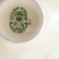 Zsolnay búzavirág mintás porcelán váza. Kézzel festett, jelzett, hibátlan, m: 8,5 cm