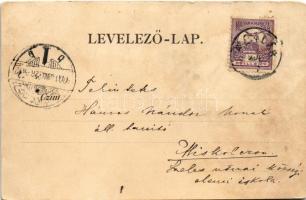 1901 Balatonboglár, Boglár; Gaizágó villa és vasútállomás a várdombról nézve. Kapható Simon Gézánál ...