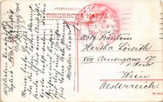 1916 Sofia, Sophia, Sofiya; Rue Marie Louise / street view, market (EK)