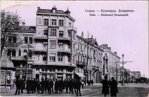 Sofia, Sophia, Sofiya; Boulevard Dondoukoff / street view (glue marks)