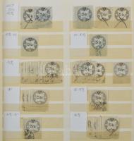 Kb 800 db osztrák-magyar okmánybélyeg fogazatokra válogatva, 16 lapos A4-es berakóban