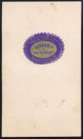 cca 1855-60 Előkelő férfi portréja, keményhátú fotó Veress Ferenc kolozsvári műterméből; rendkívül r...