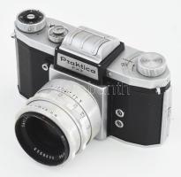 Praktica FX3 fényképezőgép, Carl Zeiss Jena obejketívvel, bőr tokban