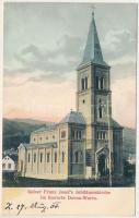 1908 Vatra Dornei, Dornavátra, Bad Dorna-Watra (Bukovina, Bucovina, Bukowina); Kaiser Franz Josefs Jubiläumskirche / church (fl)