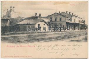 1901 Turnu Severin, Szörényvár; Gara / railway station (Rb)