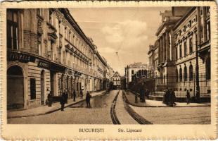 Bucharest, Bukarest, Bucuresti, Bucuresci; Str. Lipscani / street view, shop of Finkels