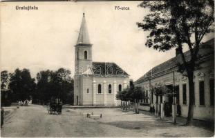 1918 Uraiújfalu, Fő utca, Római katolikus templom, nagyvendéglő (EK)