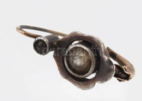 14 K arany (Au) fülbevaló, kövekkel, br 2,03 g