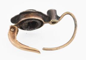 14 K arany (Au) fülbevaló, kövekkel, br 2,03 g