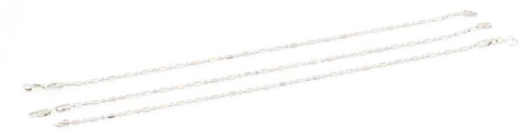 Ezüst(Ag) golyós, pálcikás karkötő, 3 db, jelzett, h: 17,5 cm, nettó: 5,8 g