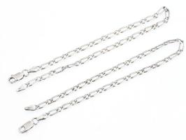 Ezüst(Ag) karkötő, 2 db, jelzett, h: 20 cm, nettó: 5,7 g
