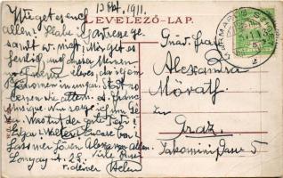 1911 Máramarossziget, Sighetu Marmatiei; Fő tér a vigadóval, Dreher sörcsarnok, piac. W.L. Bp. 256. ...