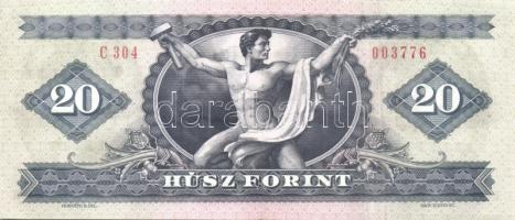 1980. 20Ft (3x) egymásutáni sorszámmal T:II+ Csak egyszer hajtva!