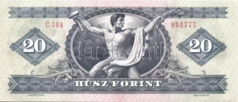 1980. 20Ft (3x) egymásutáni sorszámmal T:II+ Csak egyszer hajtva!