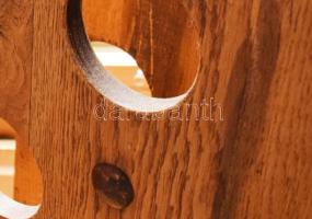 Bortartó állvány. Rusztikus tölgyfa és kovácsolt vas. m: 155 cm /// KIZÁRÓLAG SZEMÉLYES ÁTVÉTEL, NEM...