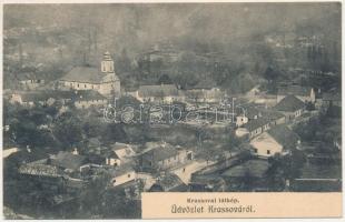 1909 Krassóvár, Krassova, Carasova; látkép. Dajkovits J. utóda / general view