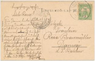 1909 Krassóvár, Krassova, Carasova; látkép. Dajkovits J. utóda / general view