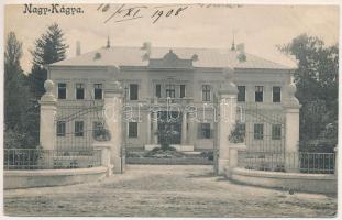 1908 Nagykágya, Nagy-Kágya, Cadea; Pongrácz kastély / castle (r)