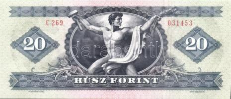 1980. 20Ft (4x) egymásutáni sorszámmal T:I,I-