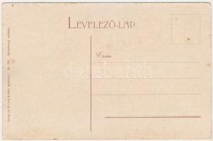 Szentágota, Agnetheln, Agnita; Ev. Hauptvolksschule / Evangélikus népiskola. M. Lang és Fia kiadása ...