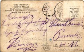 1938 Kassa, Kosice; bevonulás, Gilany, Migaly, Feuerstein és Therapia üzlete / entry of the Hungaria...