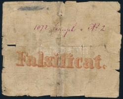 1858. 10G "Lv 401610" korabeli hamisítvány, hátoldalon kézírásos megjegyzéssel és "FA...