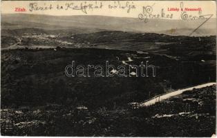 1914 Zilah, Zalau; látkép a Meszesről. Seres Samu kiadása / general view (gyűrődés / crease)