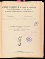 1922 Ipari és kereskedelmi beszerzési források. Handels-Handbuch für den Orient. Alamanach Commercial Pour LOrient. Szerk. a m. kir. Kereskedelmi Muzeum aligazgatója A[rmin] Sasvári. Bp., 1922, Pallas, 1 (térkép) t.+XXVIII.+784 p. Francia és német nyelven. Korabeli reklámokkal. Fekete-fehér szövegközti képekkel illusztrált. Átkötött félvászon-kötés, kopott borítóval, sérült gerinccel, volt könyvtári példány, a térképen szakadással, a lapok alsó szélein szakadásokkal (703-770.), aláhúzásokkal, bejegyzésekkel.