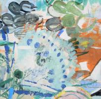 Sugár Gyula (1924-1991): Csendélet, 1969. Olaj, farost, jelzett. Hátoldalán Képcsarnok Vállalat címk...