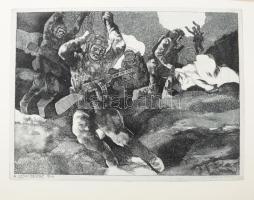 Borsod-megye munkásmozgalmi története 8 db rézkarcot tartalmazó mappa. Barczy, Feleky. jelzettek,29x...