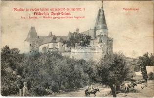 1907 Vajdahunyad, Hunedoara; vár. Földes-féle Margit Creme reklám / castle. Cosmetic cream advertisement (EK)