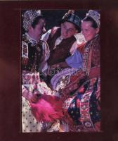 cca 1940 Erdélyi népviseletek, 2 db Agfacolor diapozitív, keretben, 3×2,5 cm