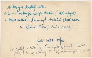 1926 Ternye, Terna; 17. század elején épült kastély, Báró Tibor, Ganczaugh Miklós sáros megyei szolg...