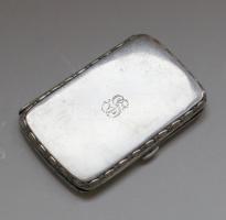 Dekoratív, régi kis női ezüst (Ag) cigarettatárca 63,8g