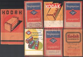 cca 1930-1950 Negatív tartó tasakok negatívokkal, 7 tasak