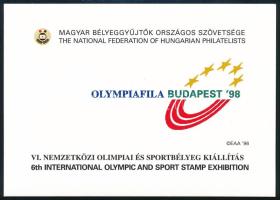 1998 Olympiafila emlékívpár + próbanyomat pár