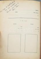 Judaika fotóalbum, aranyozott bőr kötés, réz dombor betéttel 22x27 cm