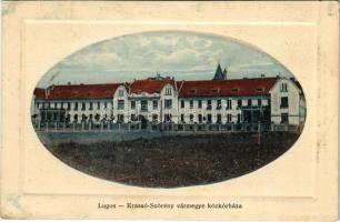 Lugos, Lugoj; Krassó-Szörény vármegye kórháza. Szidon József kiadása / county hospital (fl)