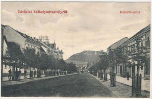 Székelyudvarhely, Odorheiu Secuiesc; Kossuth utca. Zabolai Székely Dénes kiadása / street (r)