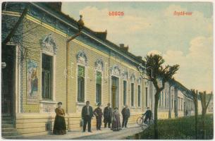 1911 Lugos, Lugoj; Árpád sor, Hungária szálloda, Bilecz Béla kőbányai sörcsarnoka. Auspitz Adolf kiadása / street view, hotel, beer hall (EK)