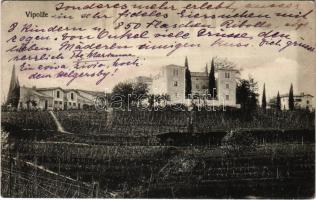 1912 Vipolze, vineyards, castle (EK)