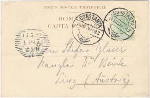 1899 (Vorläufer) Cernavoda, Cerna Voda, Csernavoda; Salutari din Romania. Carol Göbl Art Nouveau lit...
