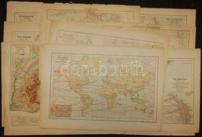 cca 1900 16 db külföldi ország és világ térkép jó állapotban / 16 old maps