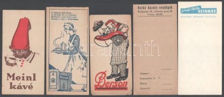 Számolócédulák, Palma, Emergé, Meinl, Franck, stb., 10 db