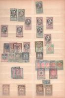 Okmánybélyeg tétel 4 db berakólap kb. 5 oldalán